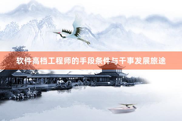 软件高档工程师的手段条件与干事发展旅途